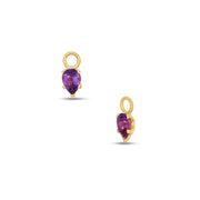 Fleur de Luce Amethyst Earring Drops in 18k Yellow Gold