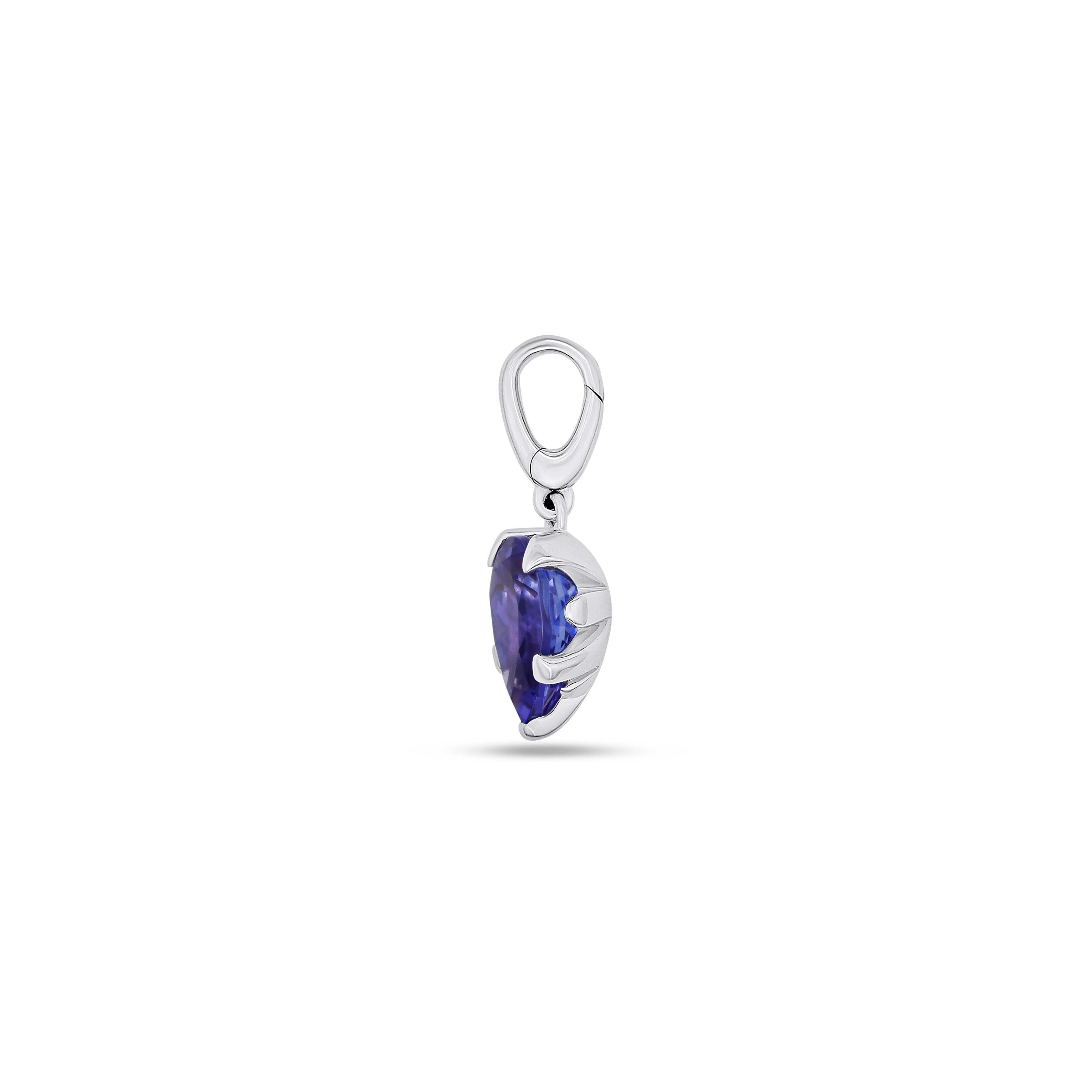 Fleur de Luce Tanzanite Pendant in 18k White Gold
