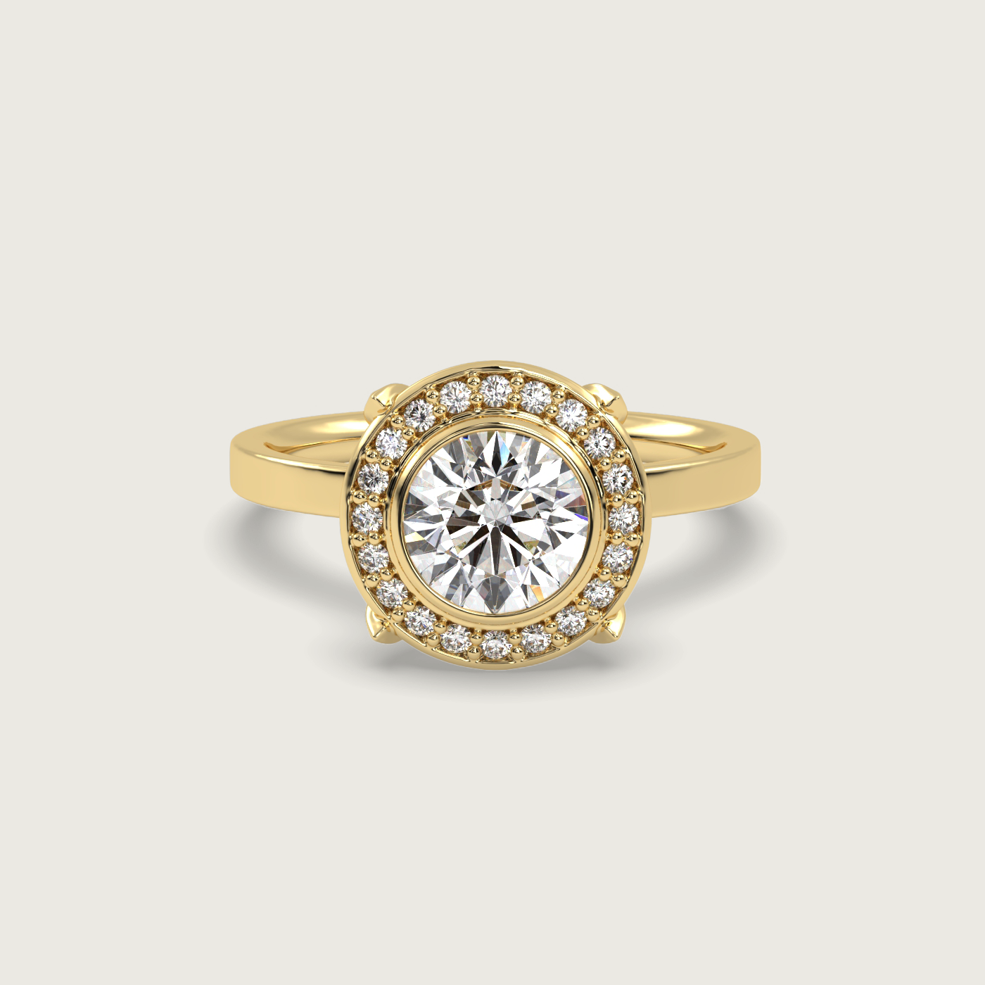 Round Halo Engagement Ring 6