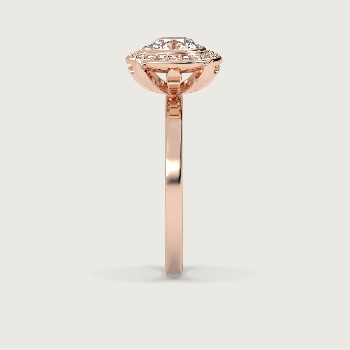 Round Halo Engagement Ring