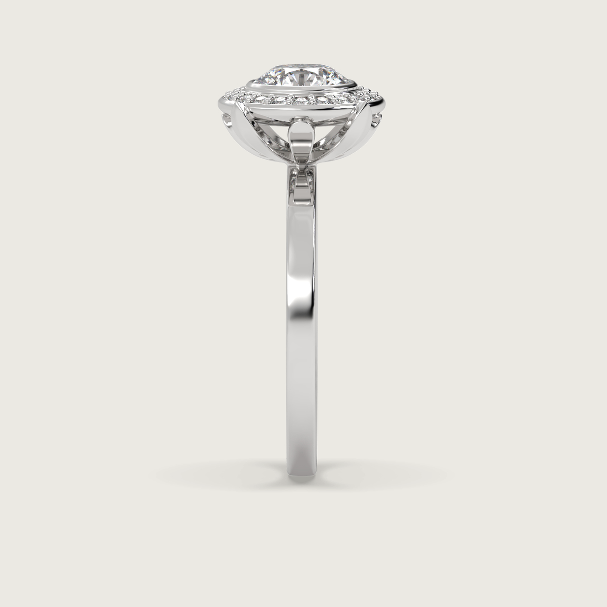 Round Halo Engagement Ring