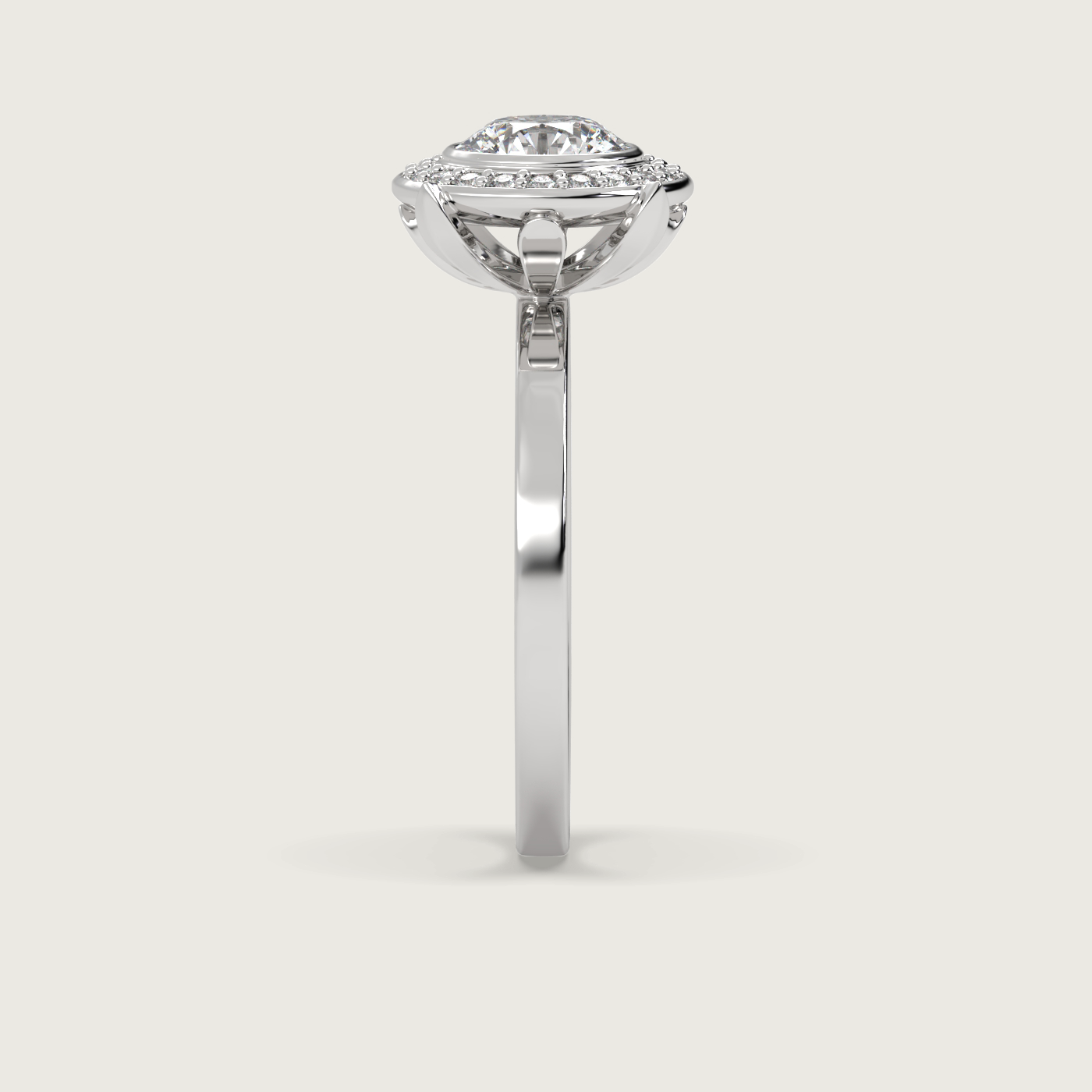 Round Halo Engagement Ring 4