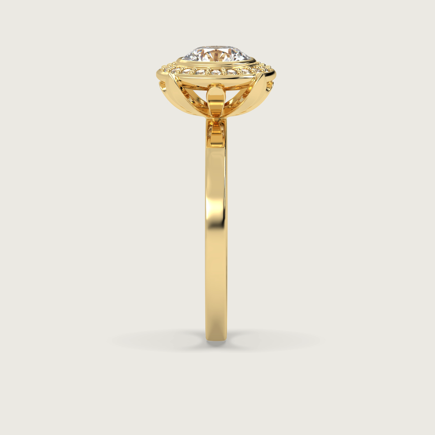Round Halo Engagement Ring 9