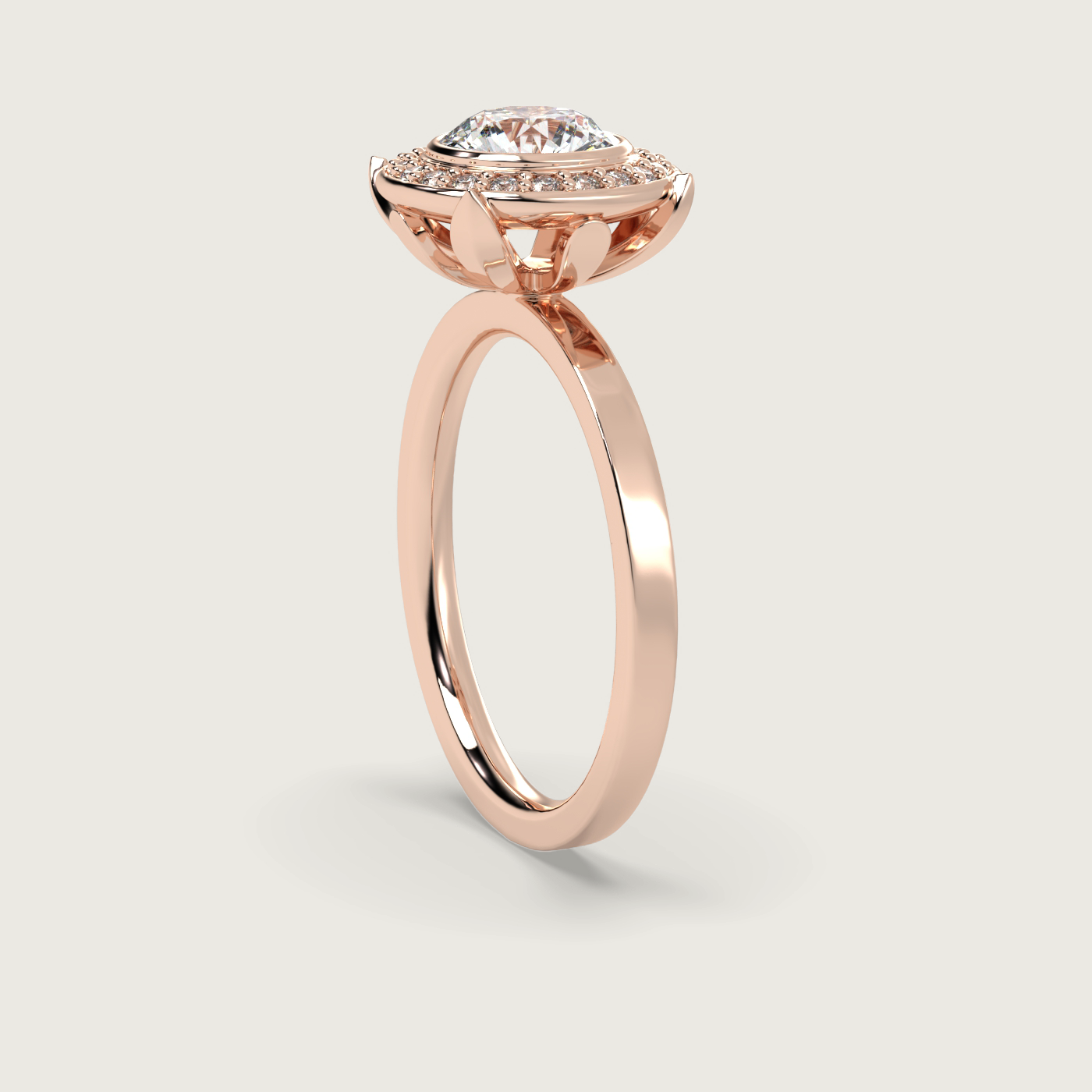 Round Halo Engagement Ring 12