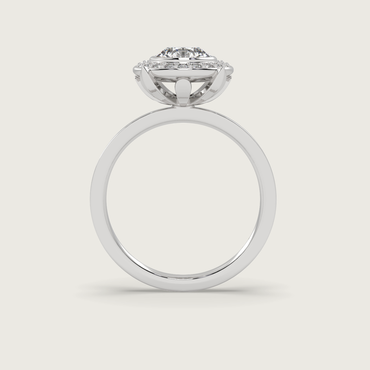 Round Halo Engagement Ring