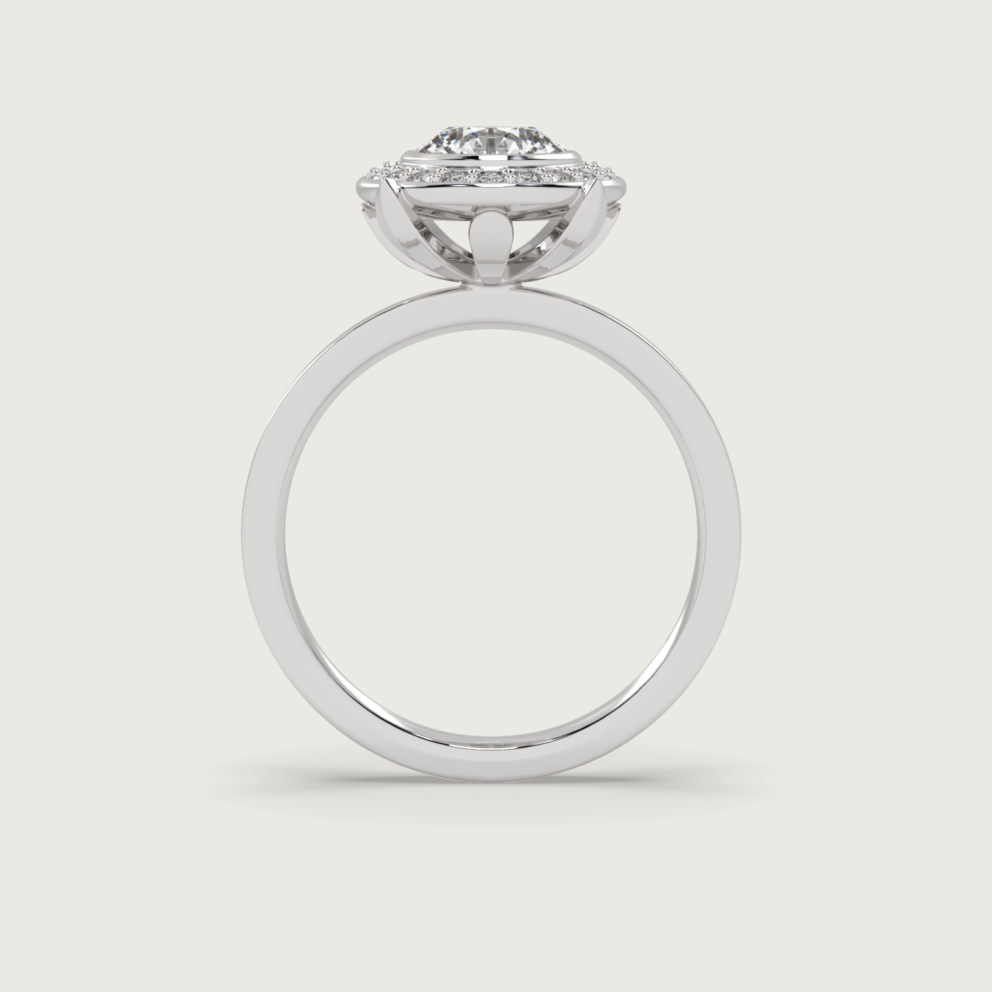 Round Halo Engagement Ring 3