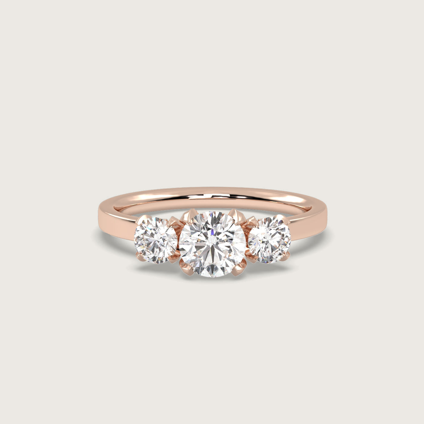 Diamond Trilogy Engagement Ring in Fleur de Luce Setting