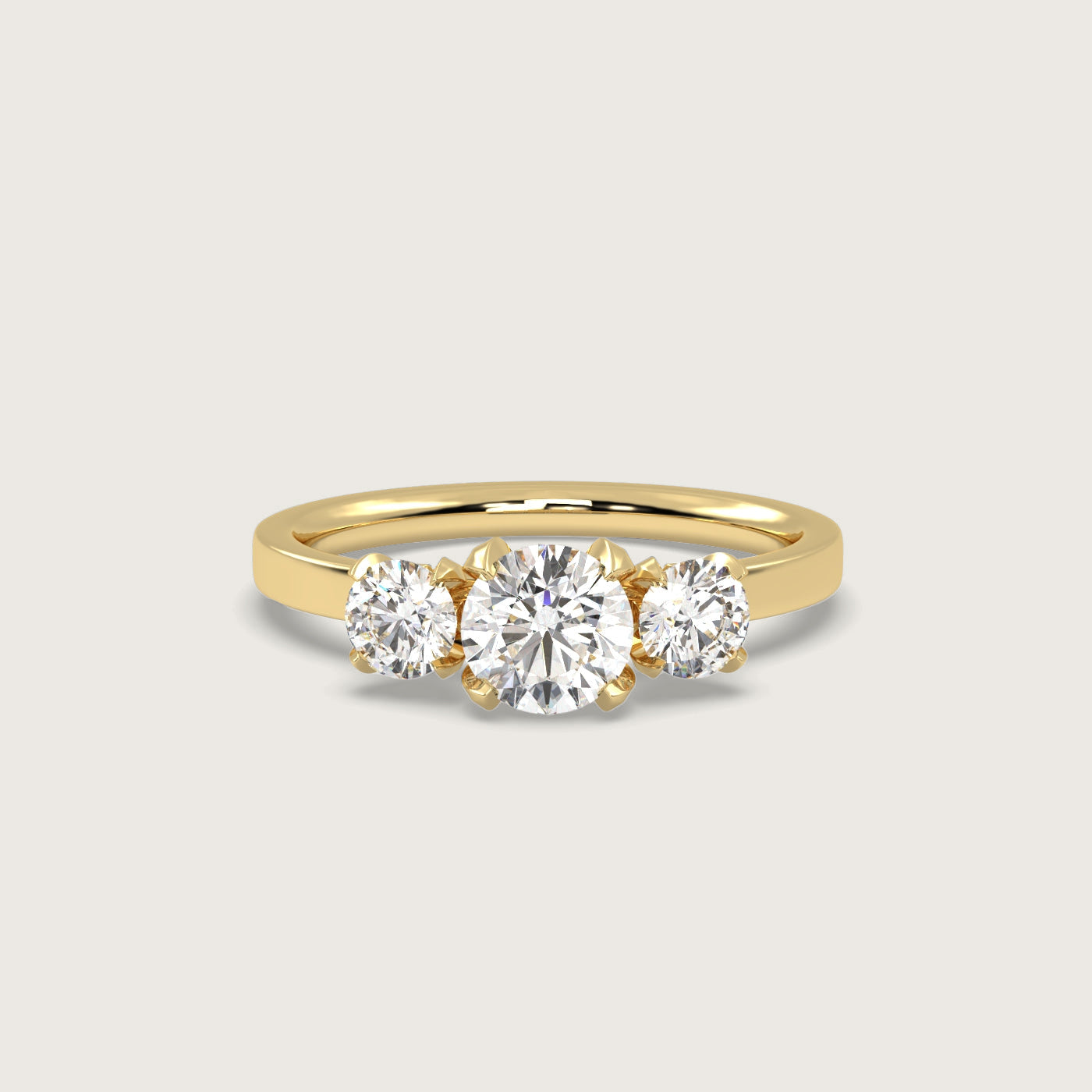Diamond Trilogy Engagement Ring in Fleur de Luce Setting