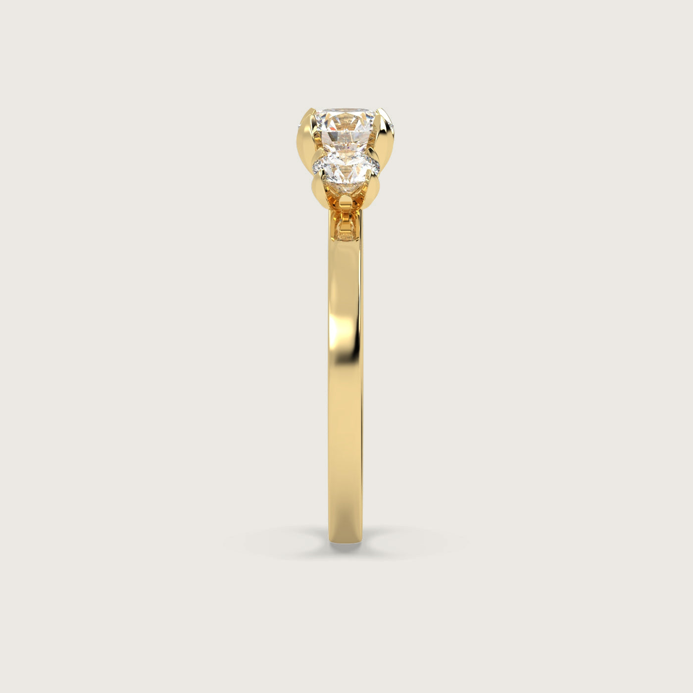 Diamond Trilogy Engagement Ring in Fleur de Luce Setting