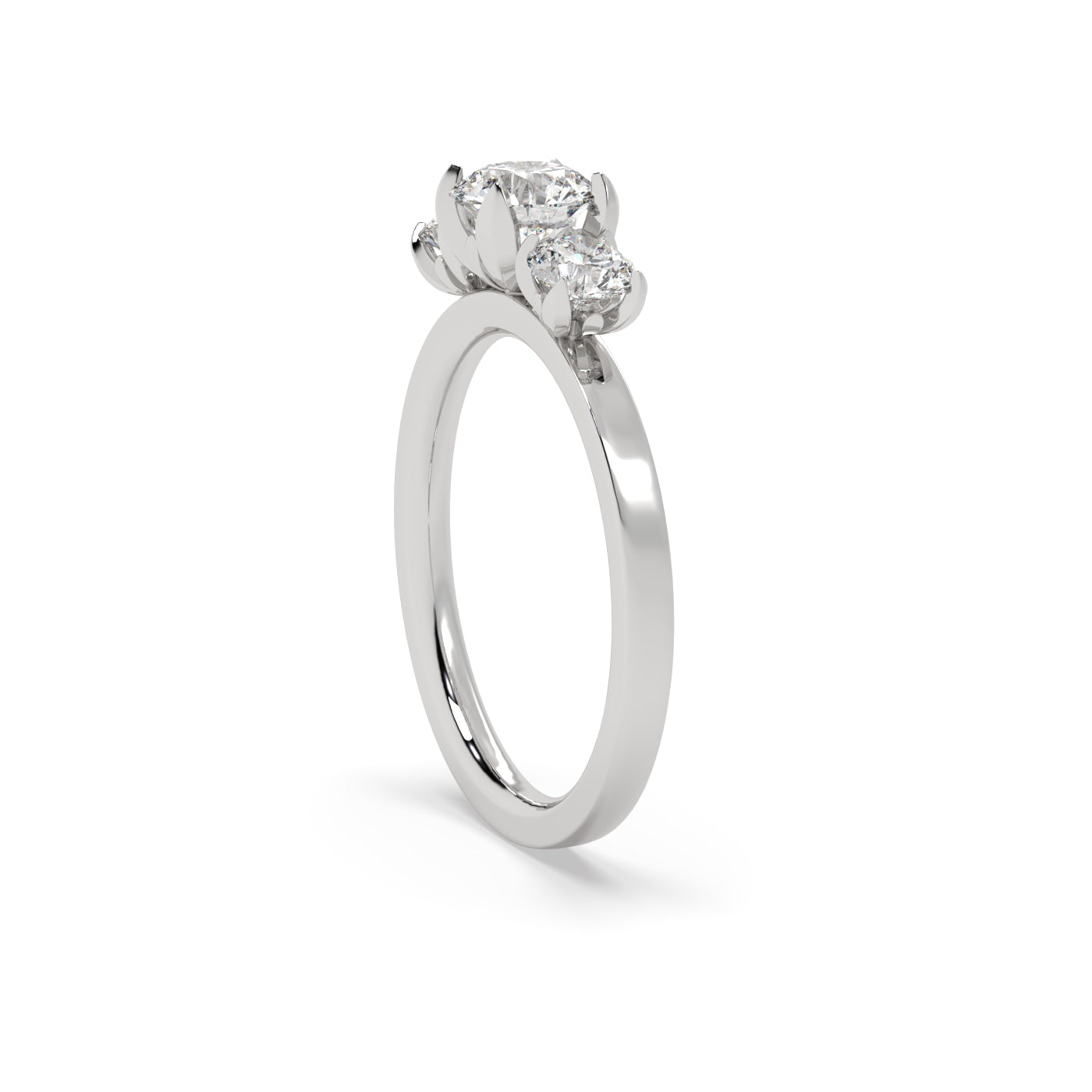 Fleur de Luce Diamond Trilogy Engagement Ring (1.25 tcw)