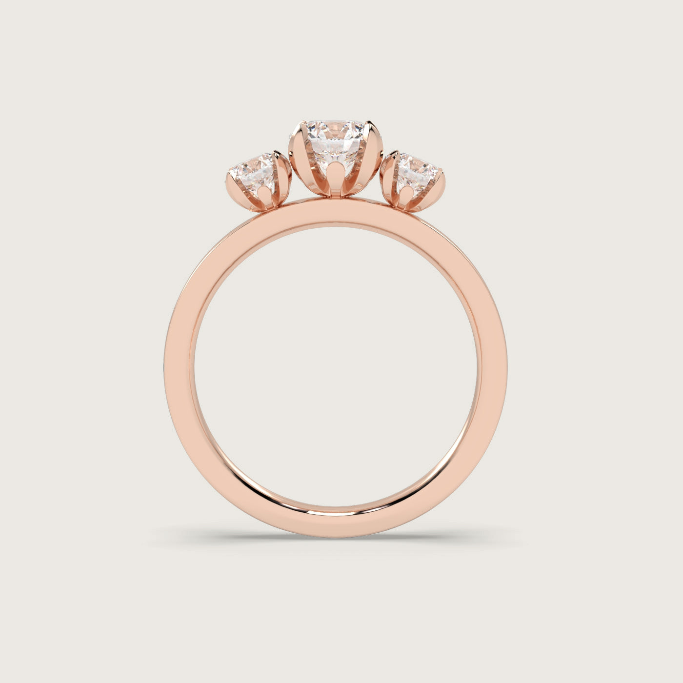 Diamond Trilogy Engagement Ring in Fleur de Luce Setting