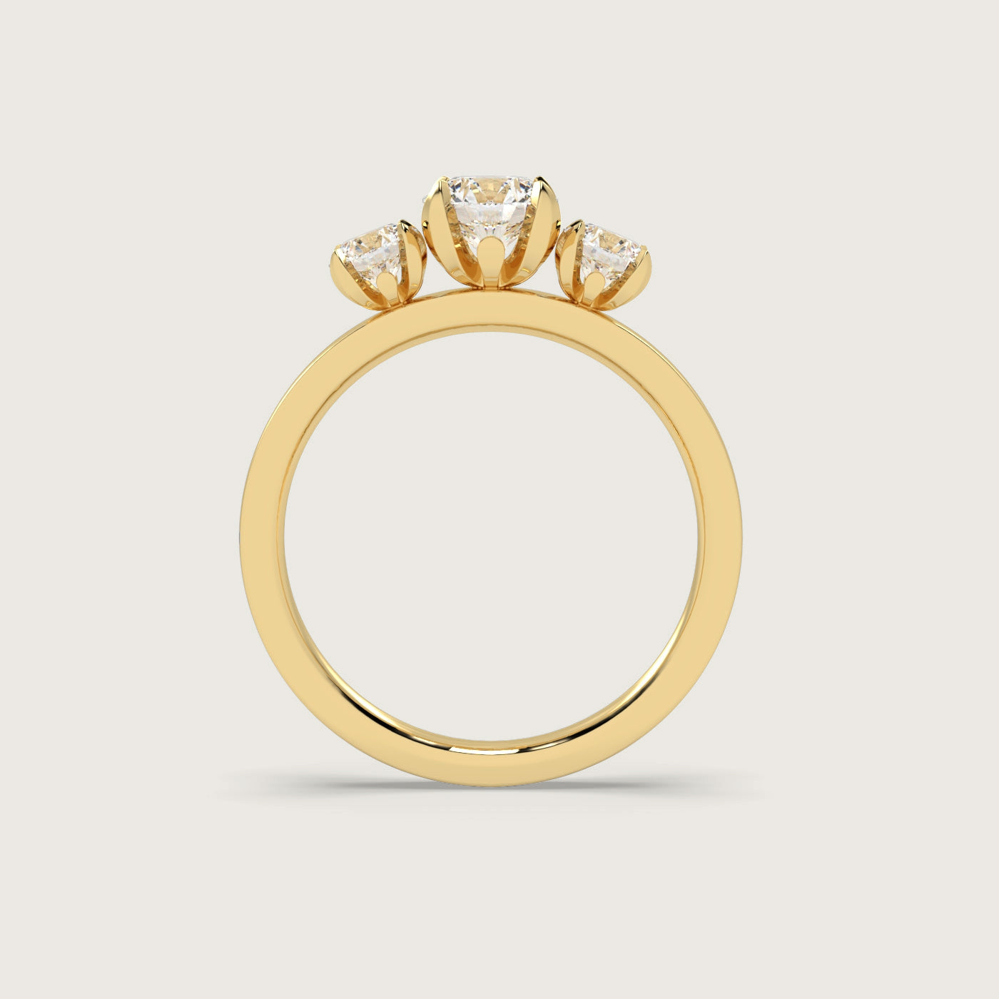 Diamond Trilogy Engagement Ring in Fleur de Luce Setting