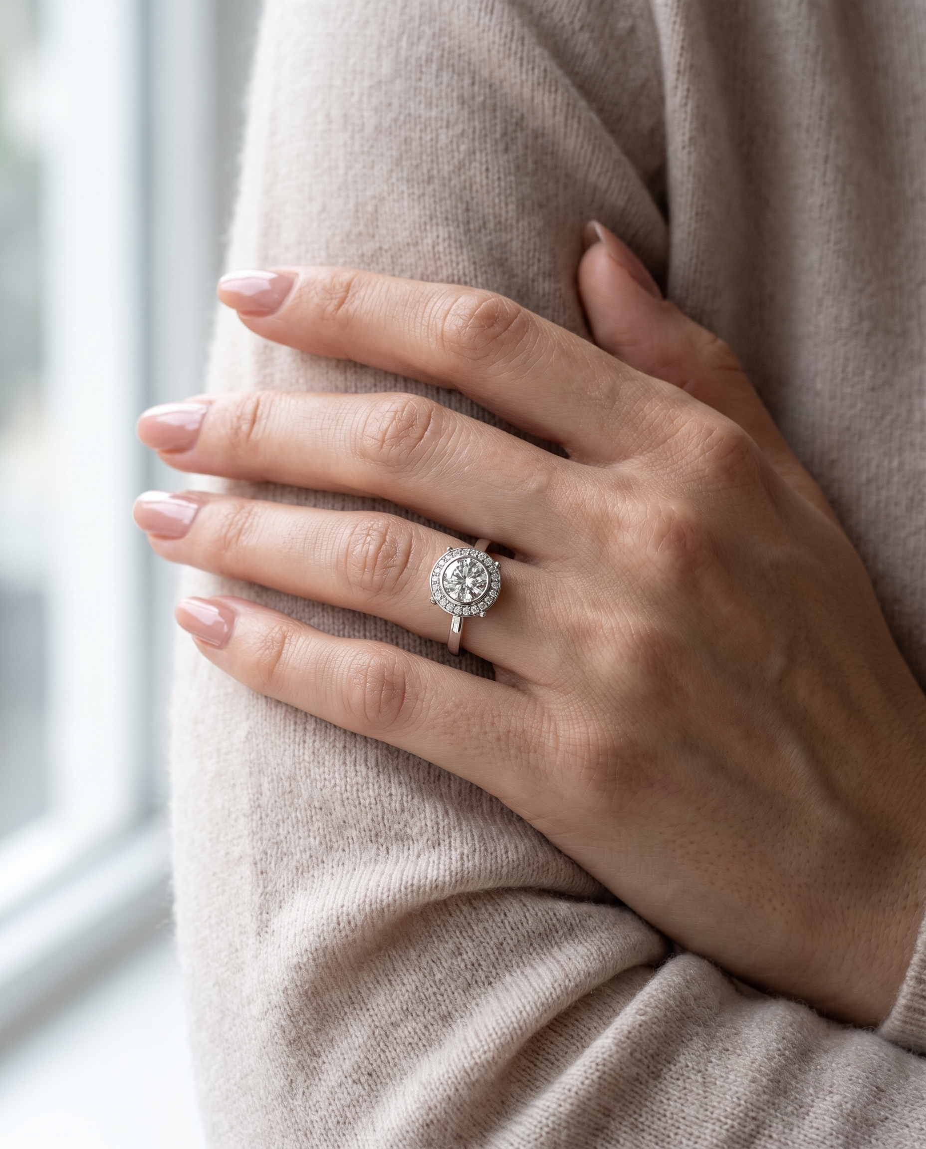 Round Halo Engagement Ring 5