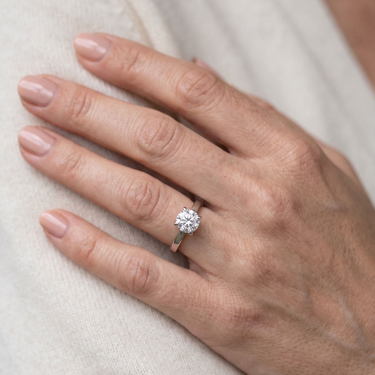 Round Solitaire Engagement Ring