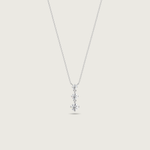 Three Stone Diamond Pendant in Fleur de Luce Setting